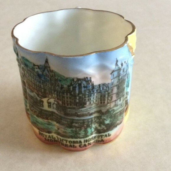 Vintage Royal Victoria Hospital Demi Tasse Espresso Cup Montreal Canada Souvenir - Picture 2 of 12